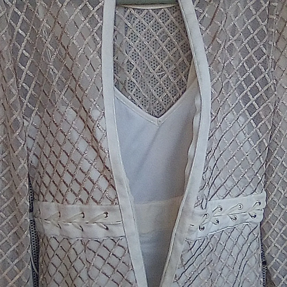 Bebe Fancy Party Cocktail Sheer Dress With Slip Lining . Size 10. - Picture 8 of 11